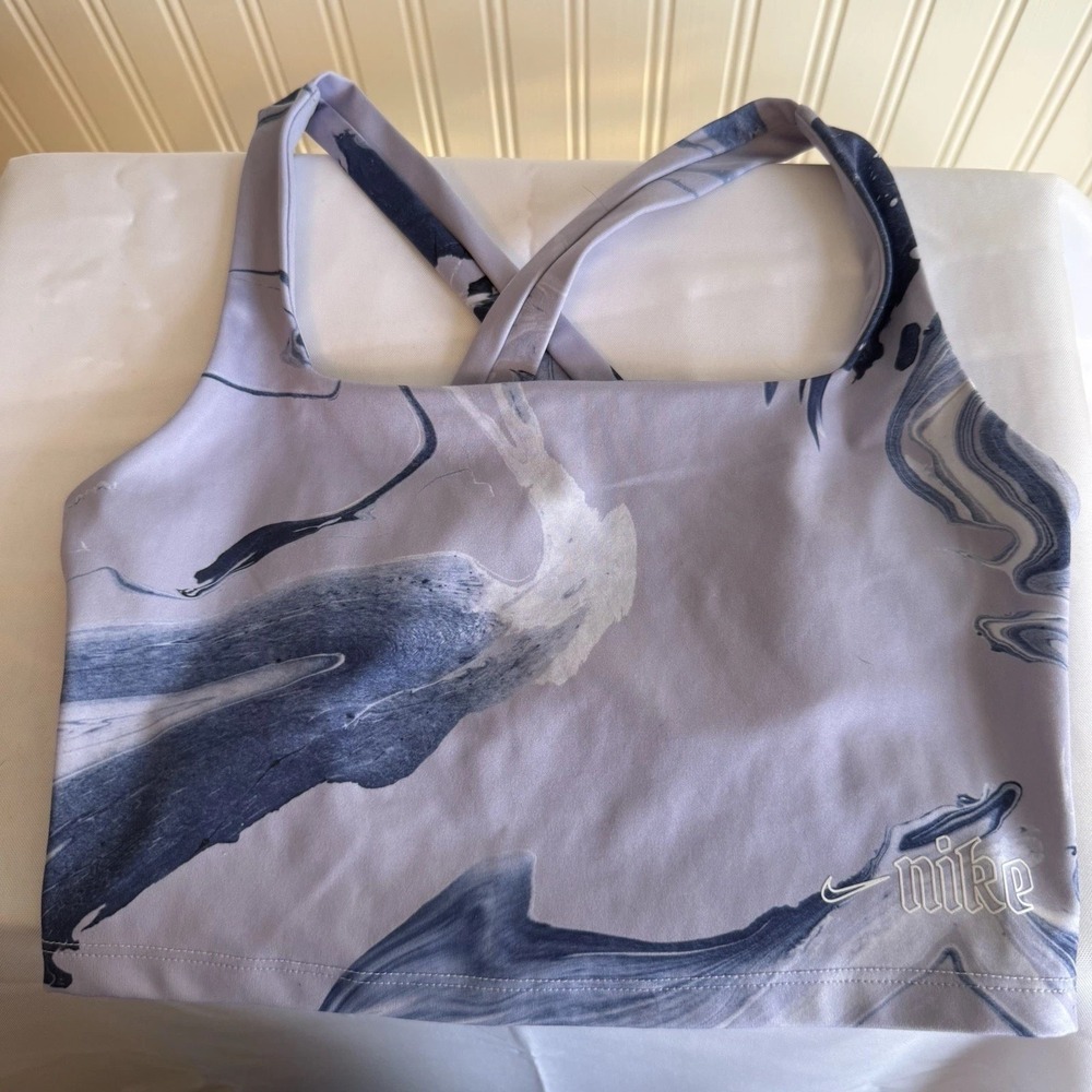 Nike Dri-Fit Aurora Marbled Violet Women's Sports Tank Top Size Small EUC